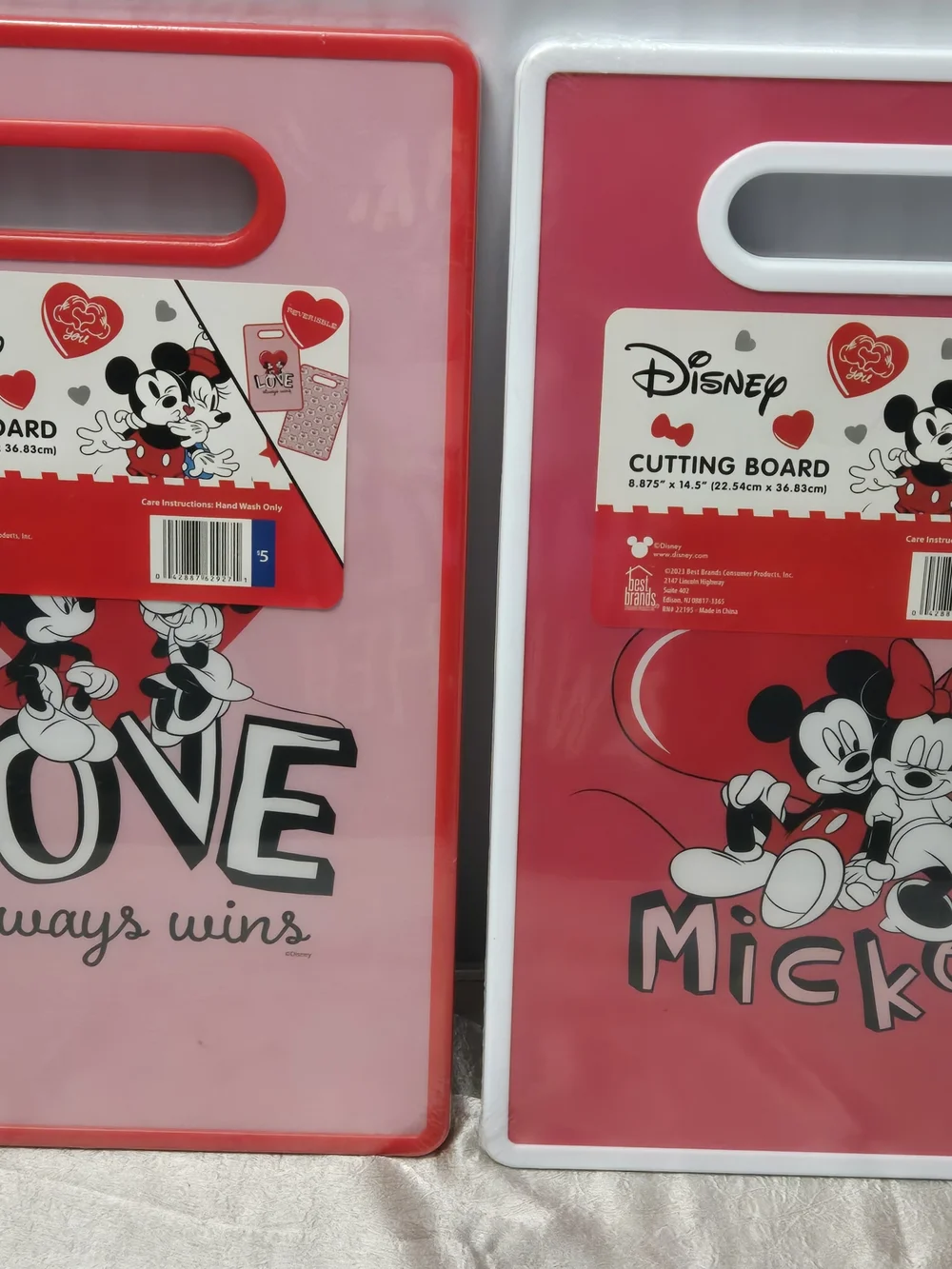 Disney Mickey & Minnie Pink Cutting Boards (Set of 2)